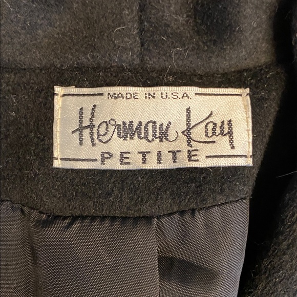Vintage Herman Kay Petite Long Double Breasted Coat - Picture 5 of 8